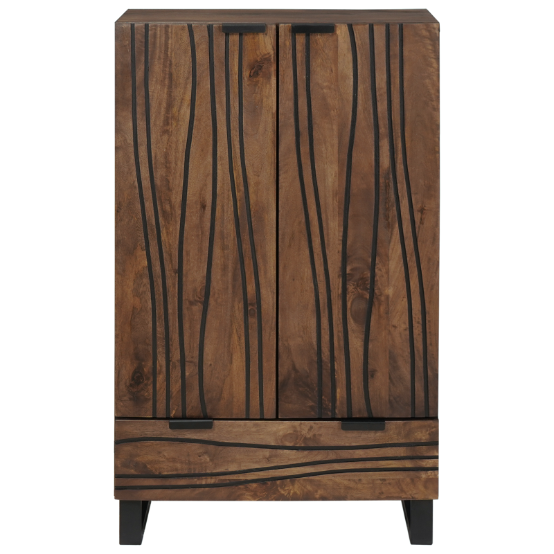 Highboard 60x33.5x100 cm Massivholz Mango