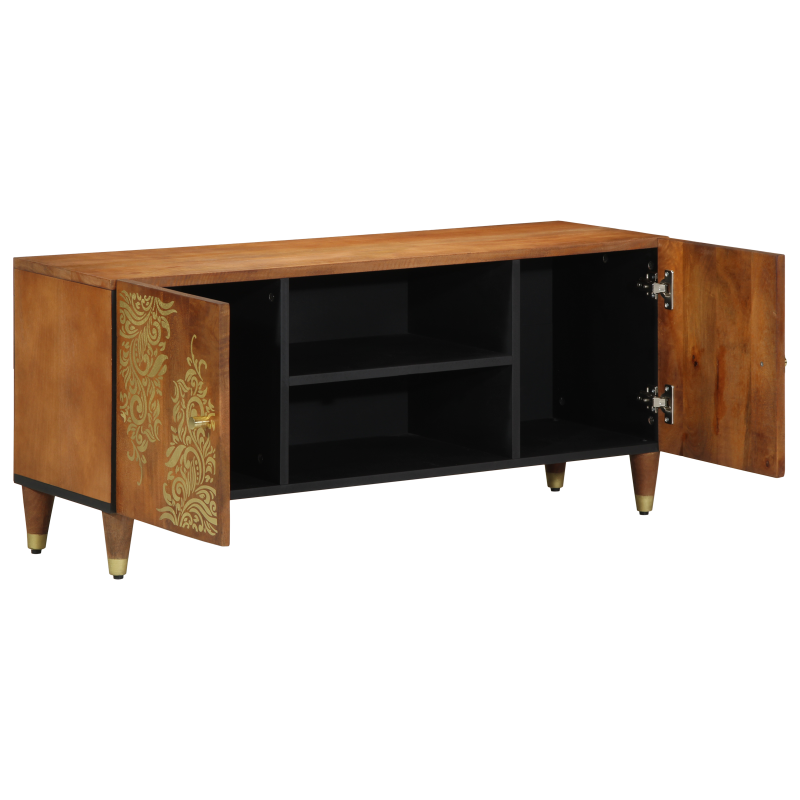 TV-Schrank 105x33x46 cm Massivholz Mango