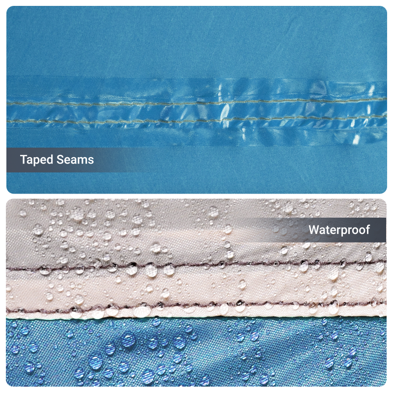 Camping-Zelt A-Frame 3-Personen Blau Wasserfest