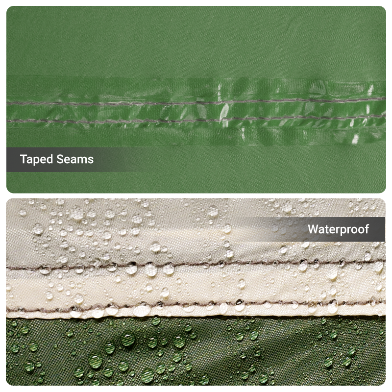 Familienzelt mit Fenstern Kuppel Grün 10-Personen Wasserdicht