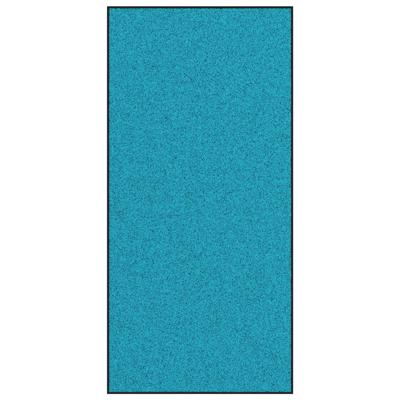 Waschbare Türmatte Cyan 120x250 cm