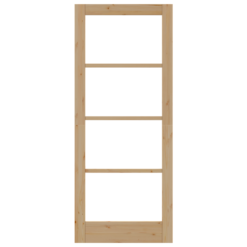 Innentür mit Glas ORKDAL 83x202x4 cm Massivholz Kiefer