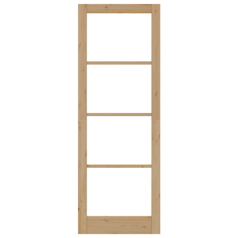 Innentür mit Glas ORKDAL 83x232x4 cm aus massivem Kiefernholz