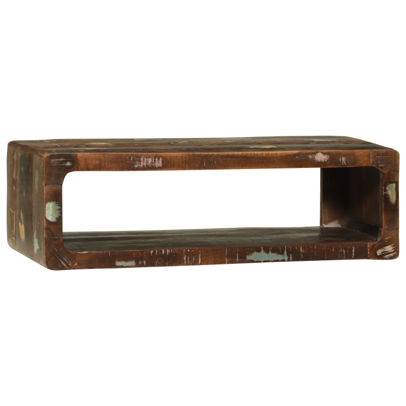 TV-Schrank Multicolor 80x30x25 cm Massivholz Recycled