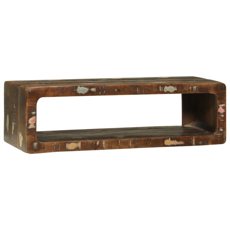 TV-Schrank Multicolor 80x30x25 cm Massivholz Recycled