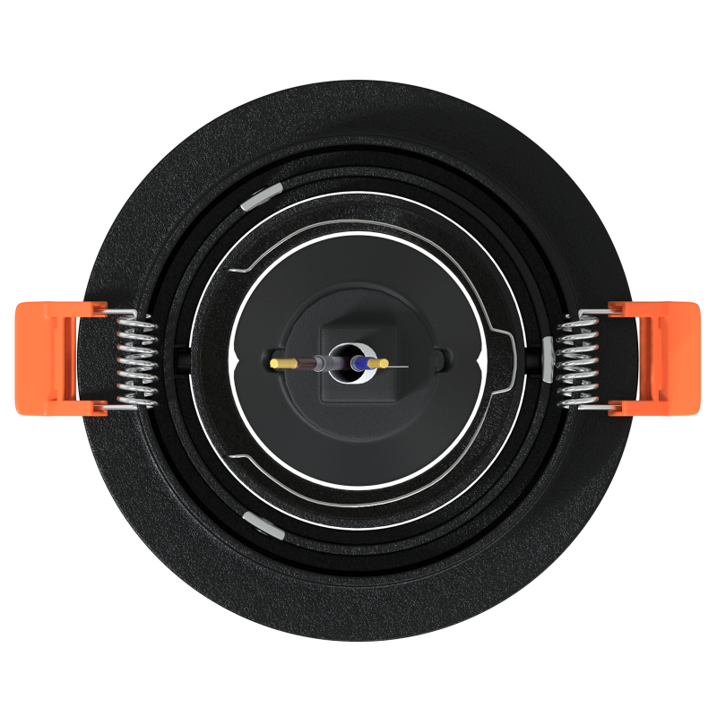 Einbaustrahler 24 Stk. Rund GU10 Schwarz Ø91 mm