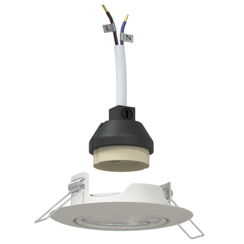 Eingebaute Spotlights 6 Stück Rund GU10 Weiß Ø90 mm Stahl