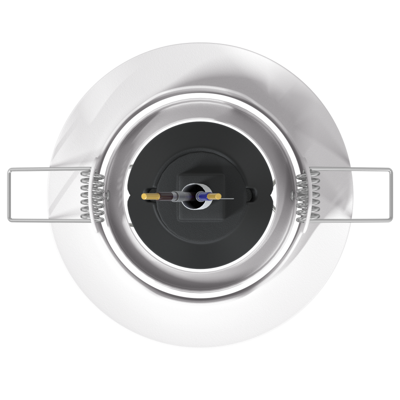 Eingebaute Spotlights 6 Stück Rund GU10 Weiß Ø90 mm Stahl