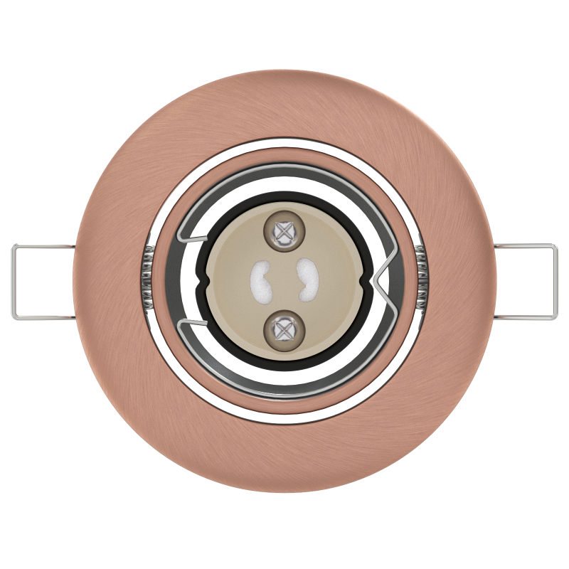 Eingebaute Spotlights 12 Stück Rund GU10 Kupfer Ø90 mm Stahl