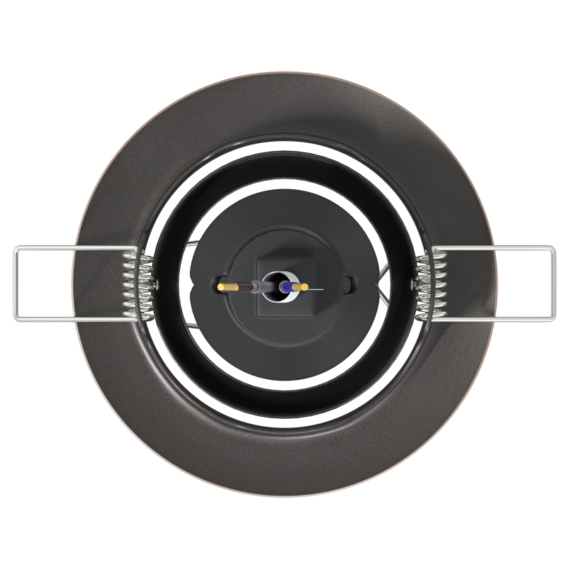 Eingebaute Spotlights 12 Stück Rund GU10 Kupfer Ø90 mm Stahl