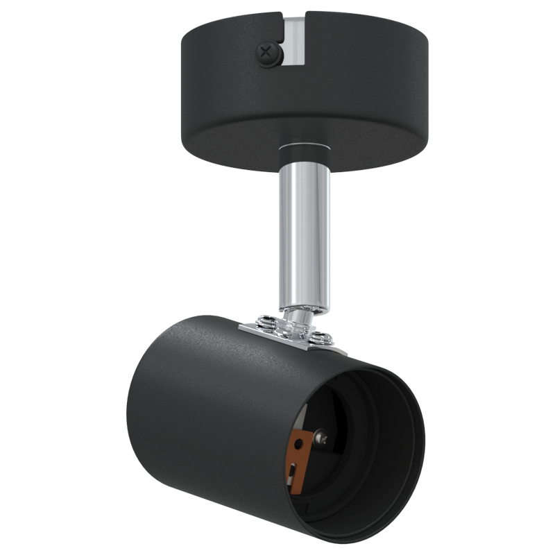 Deckenstrahler 1 Weg verstellbar Schwarz E27