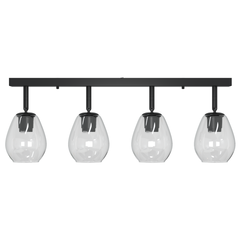 Deckenleuchte mit verstellbarem Glasschirm Anthrazit E27