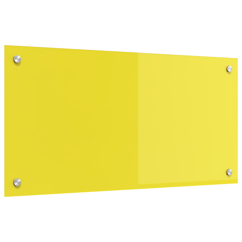 Küchenrückwand Gelb 80x40x0,6 cm aus Sicherheitsglas