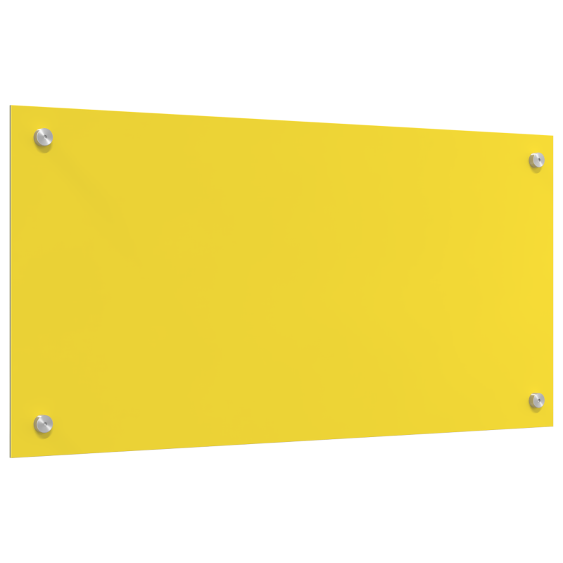Küchenrückwand Gelb 80x40x0,6 cm aus Sicherheitsglas