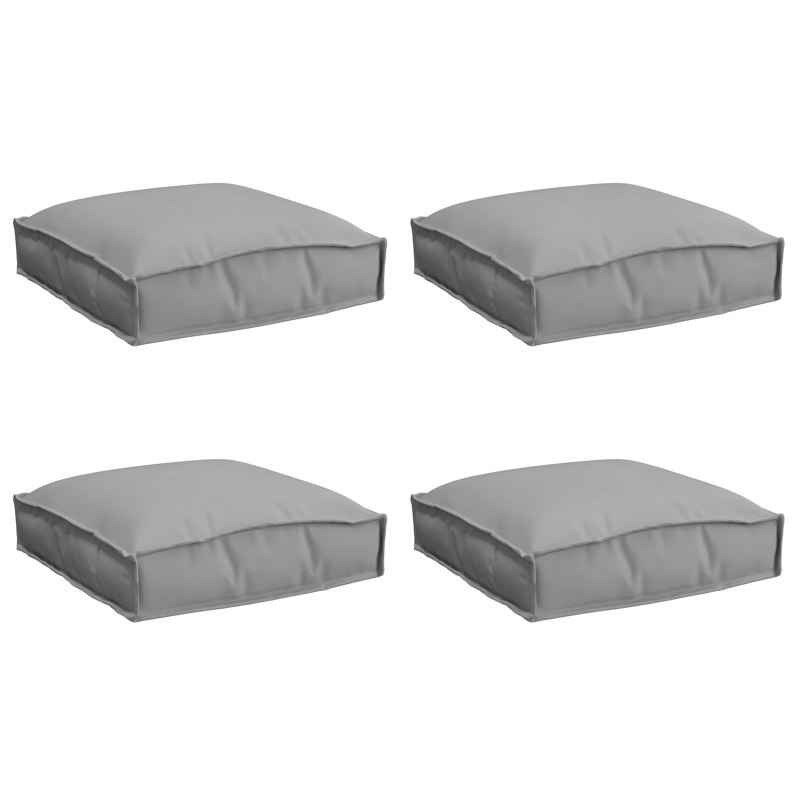 Pallet-Kissen für Sitze 4 Stk Grau 40x40x8 cm Oxford-Stoff