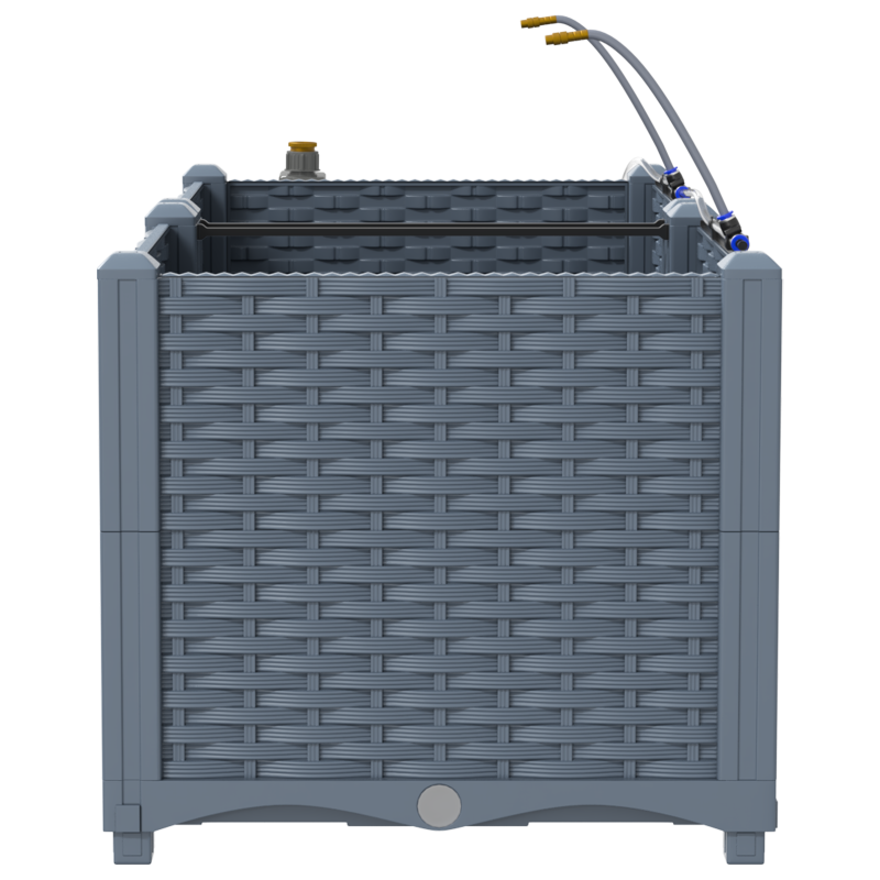 Gartenpflanzgefäße mit Bewässerungssystem 2 Stück Hellgrau