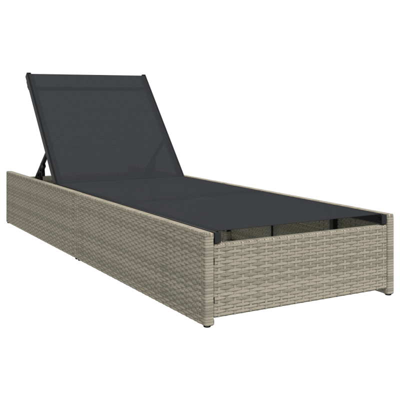 Sonnenliege Beige 60x200x27 cm Poly Rattan