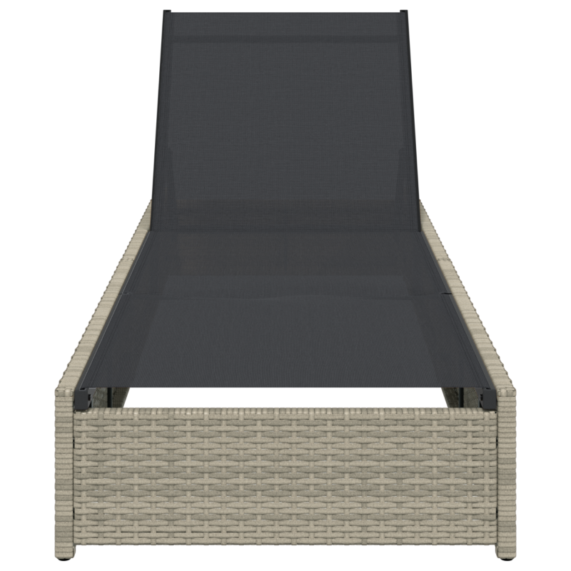 Sonnenliege Beige 60x200x27 cm Poly Rattan