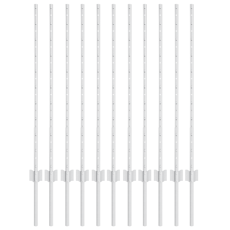 Zaunpfosten 22 Stück U-Kanal 100 cm Verzinkter Stahl