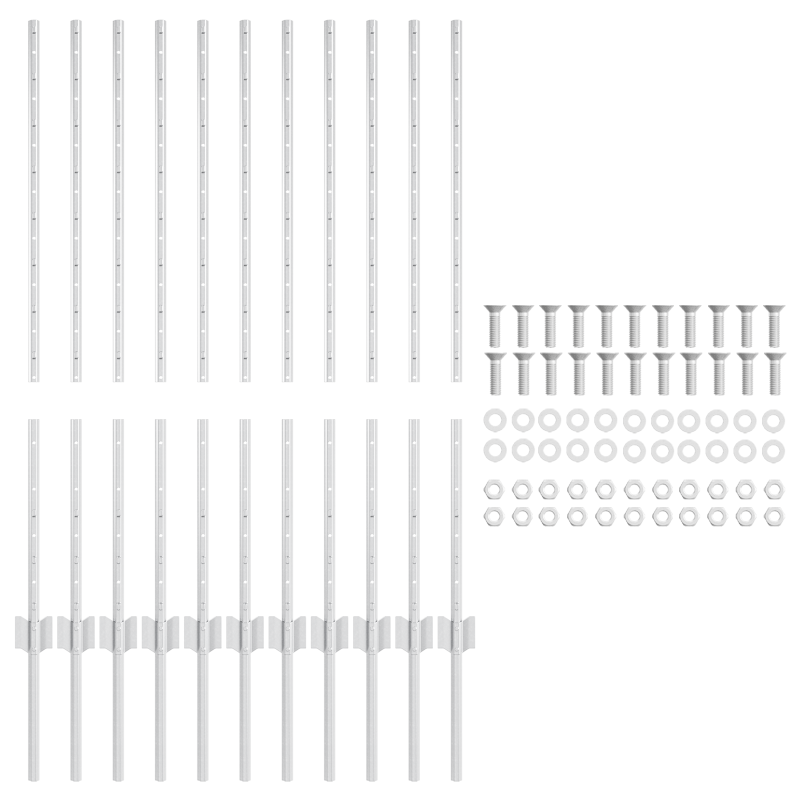 Zaunpfosten 22 Stück U-Kanal 100 cm Verzinkter Stahl