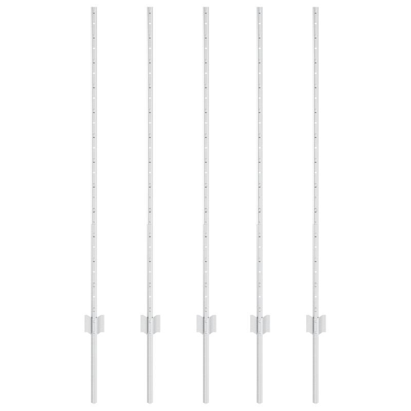 Zaunpfosten 10 pcs U-Channel 120 cm Verzinkter Stahl