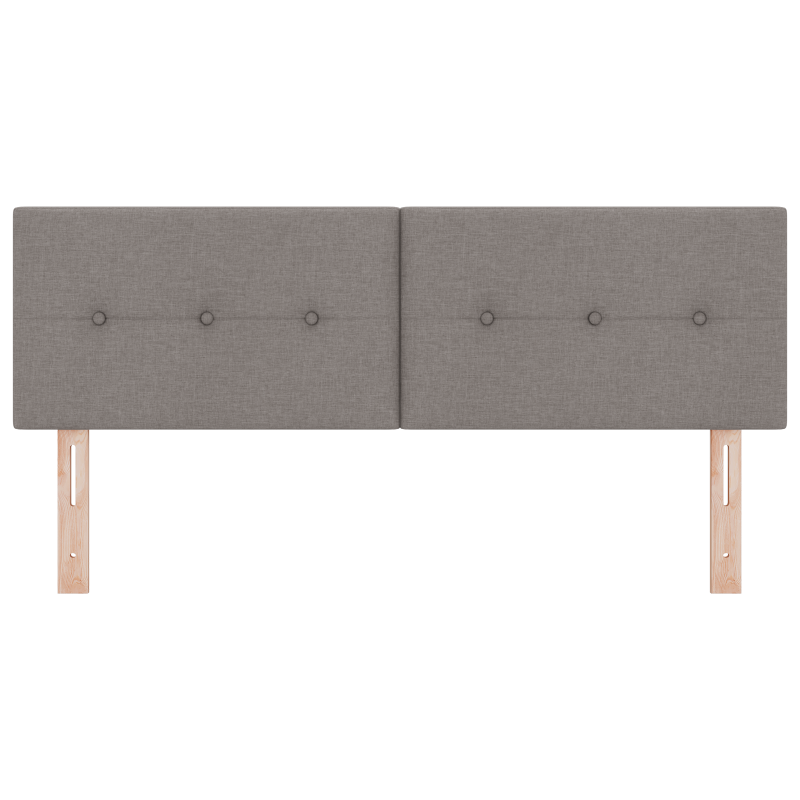 Kopfteil mit Knopfheftung Taupe 140 cm Stoff