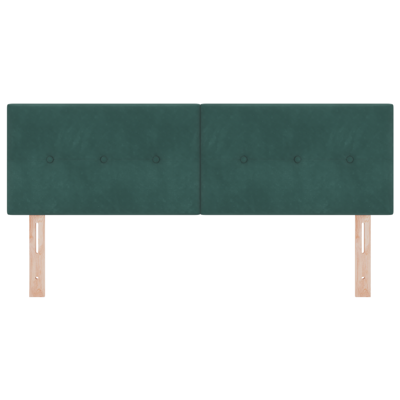 Kopfteil mit Knopfheftung Dunkelgrün 140 cm Samt