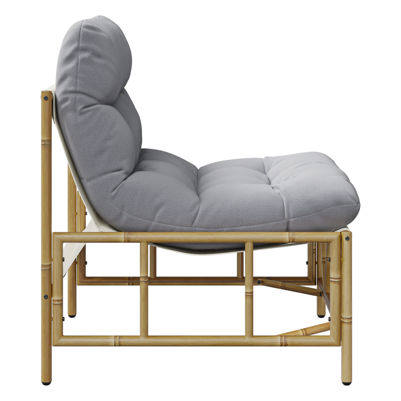 Gartenentspannungsstühle 2 Stück mit Kissen 60x80x71 cm Stahl