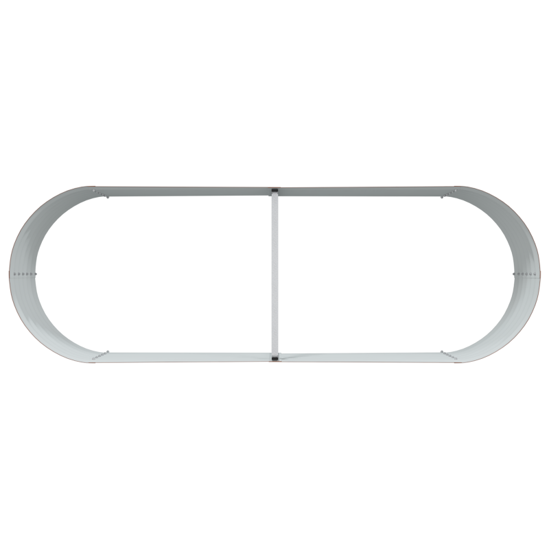 Hochbeet Braun mit Holzlook 240x80x44 cm Stahl