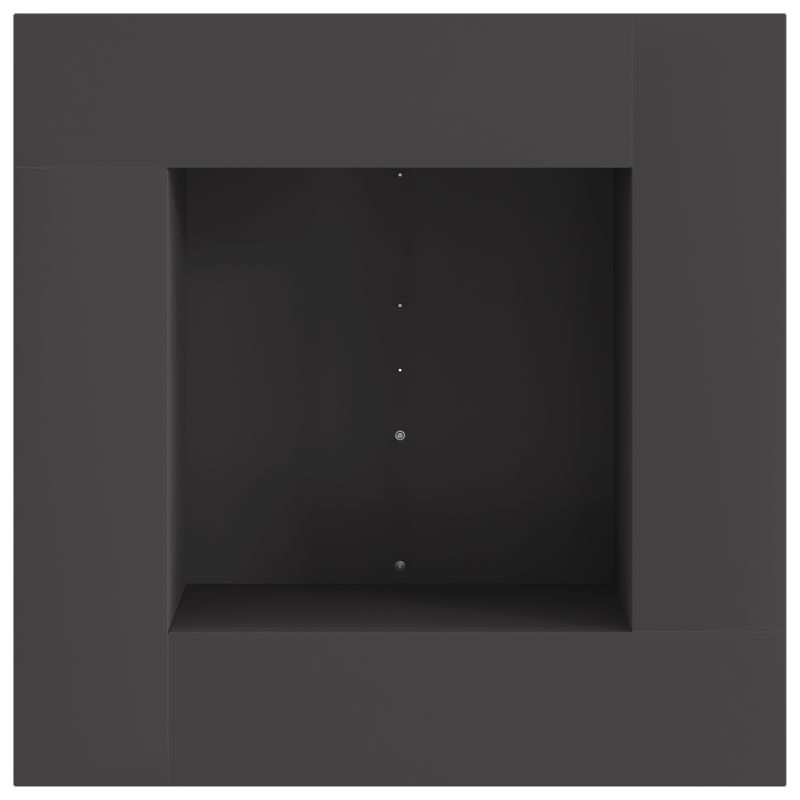 Feuerstelle Quadrat Schwarz 60x60x30 cm Stahl