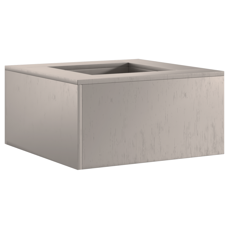 Feuerstelle Quadrat 60x60x30 cm Wetterstahl