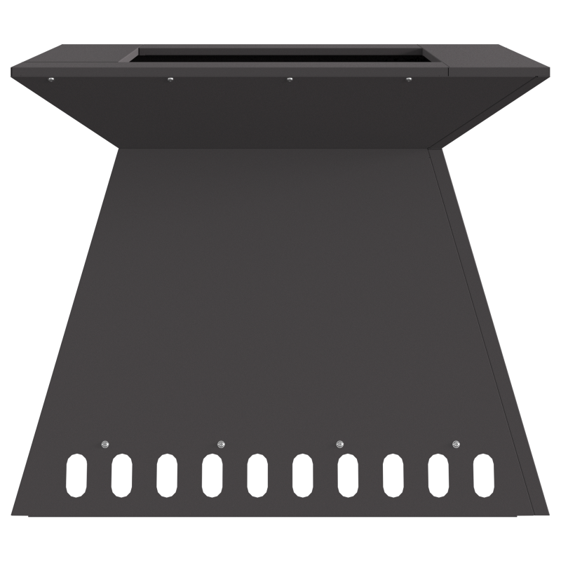 Feuerstelle Schwarz 60x60x50 cm Stahl