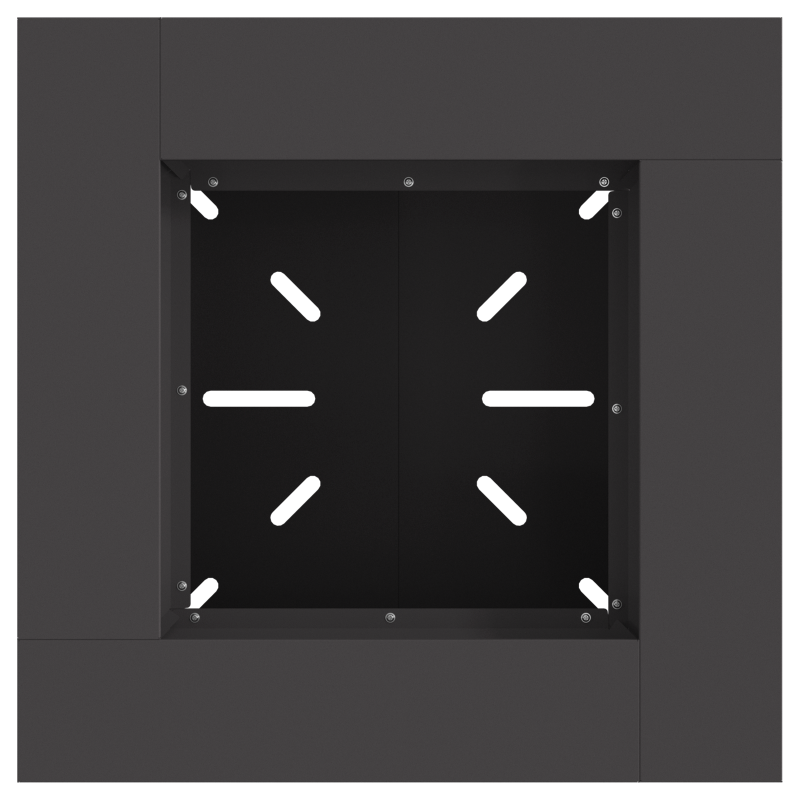 Feuerstelle Schwarz 60x60x50 cm Stahl