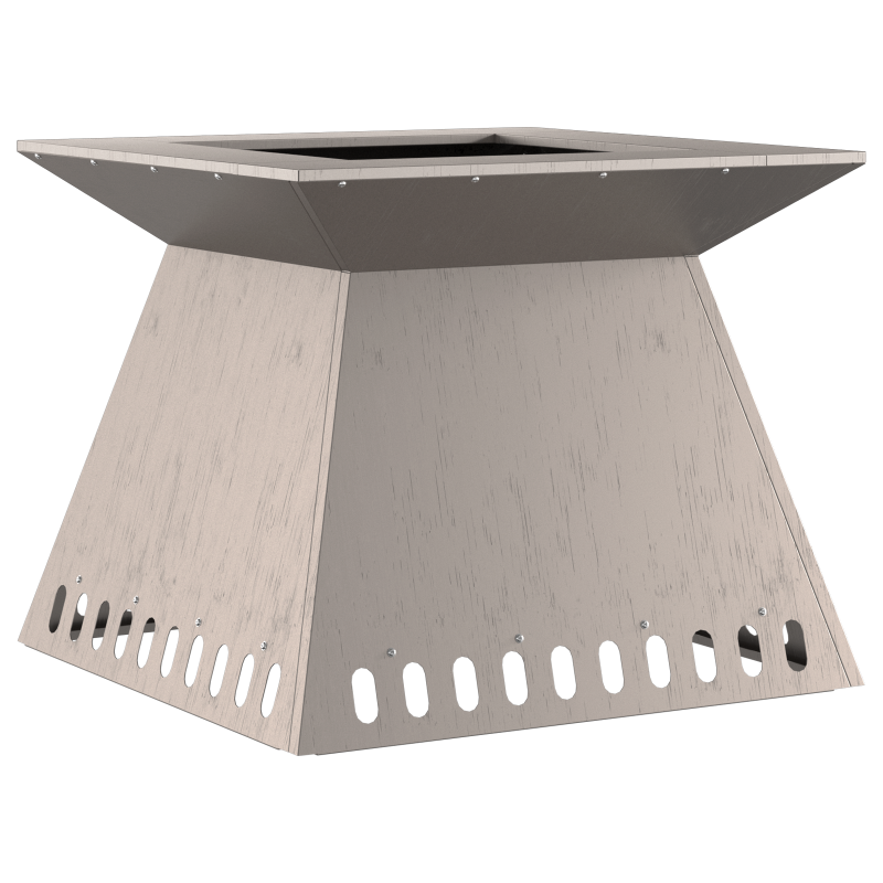 Feuerstelle 60x60x50 cm Verwitterter Stahl