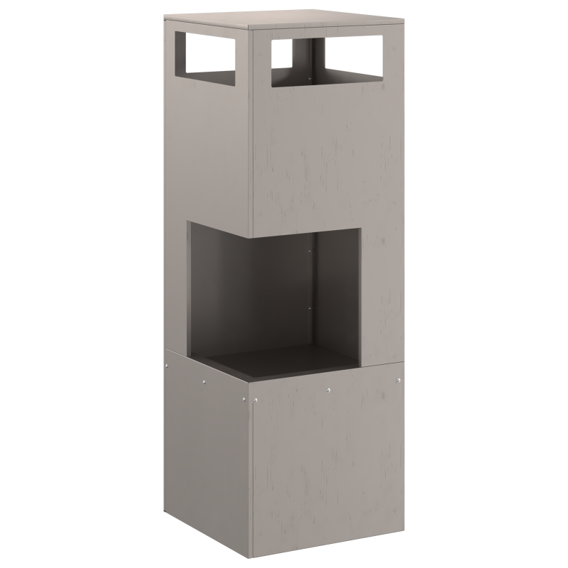 Feuerstelle Quadrat 35x35x100 cm Wetterbeständiger Stahl