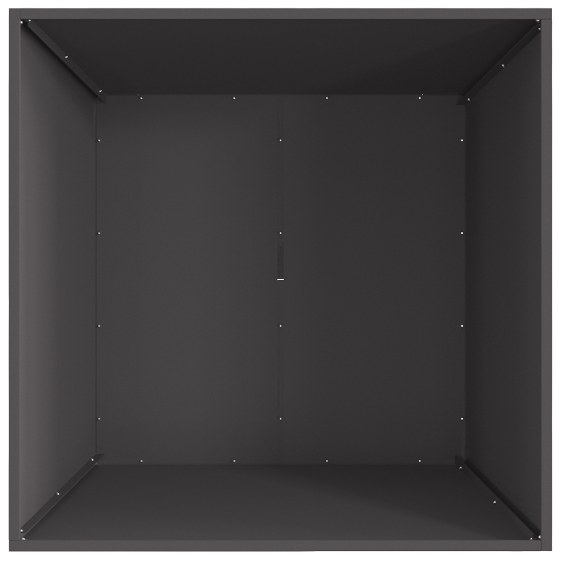 Feuerstelle Quadrat Schwarz 80x80x40 cm Stahl