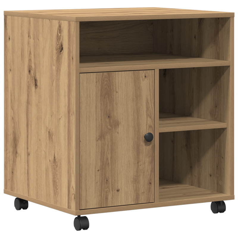 Druckerstand mit Rädern Artisan Eiche 60x50x67 cm