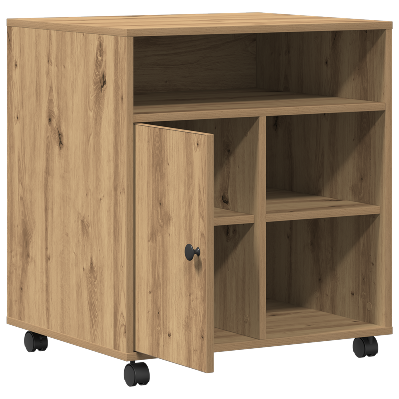Druckerstand mit Rädern Artisan Eiche 60x50x67 cm