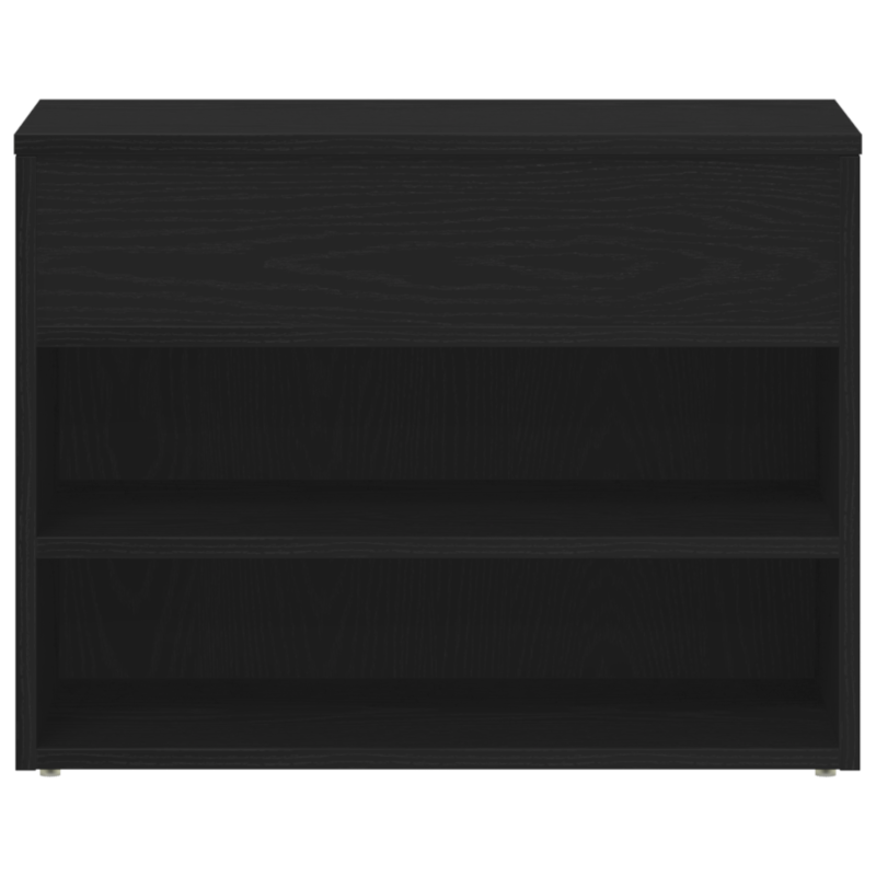 Sitzbank Schwarz Eiche 60x30x45 cm Holzwerkstoff