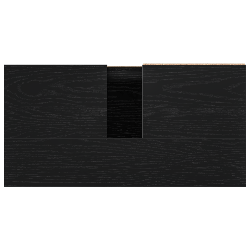 Waschbeckenunterschrank Schwarz Eiche 65x33x60 cm Spanplatte