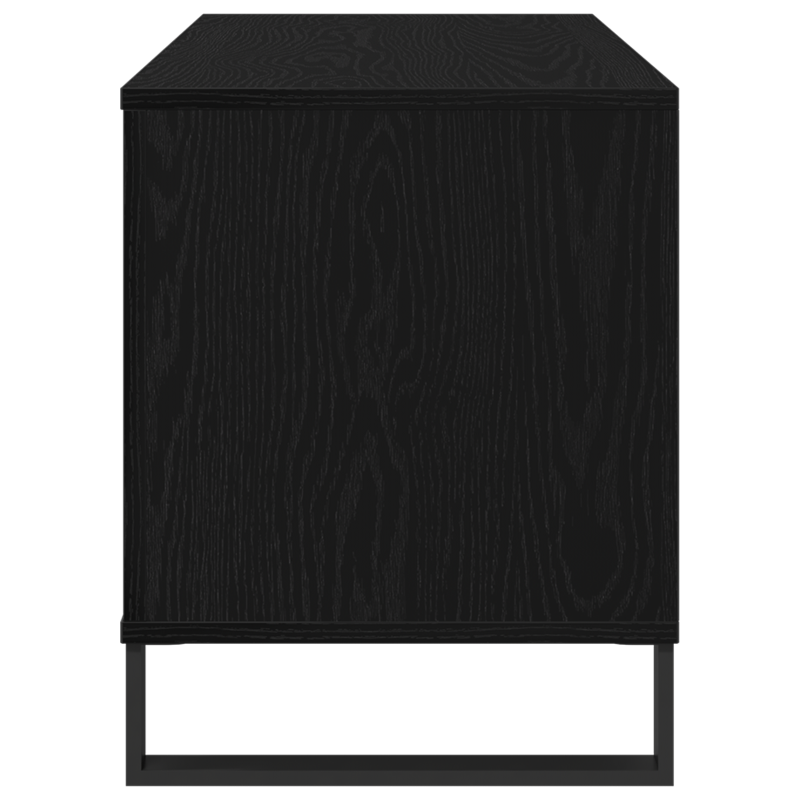 Record Cabinet Schwarz Eiche 100x38x48 cm Werkstoff