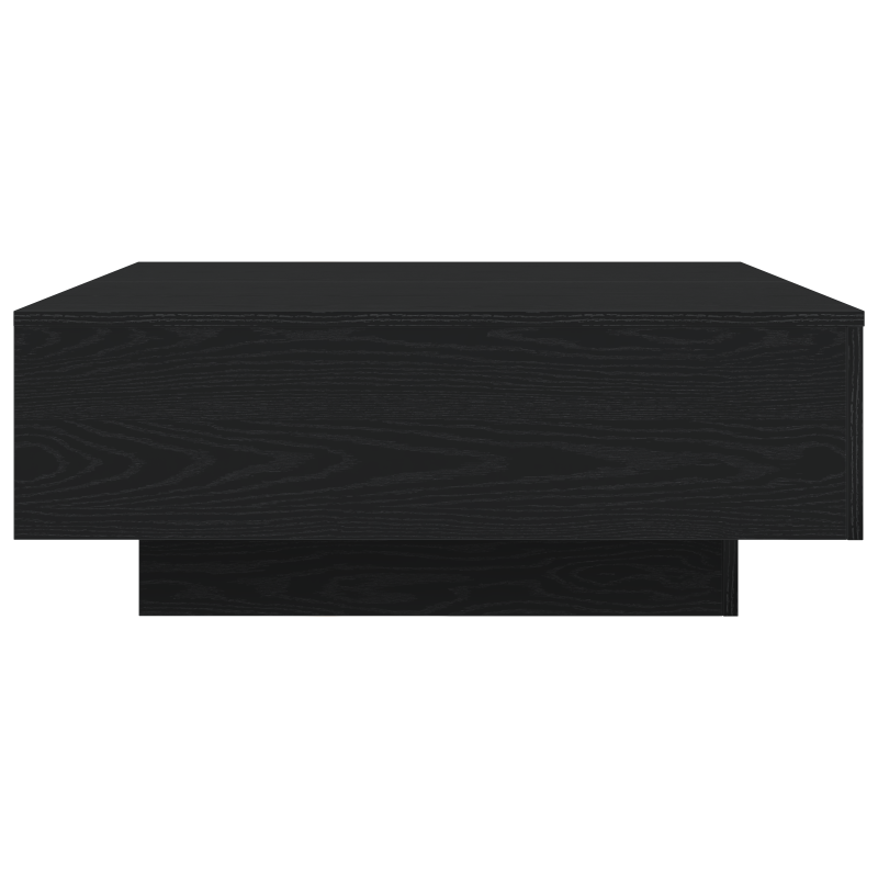 Couchtisch mit LED-Lichtern Schwarz Eiche 80x80x31 cm