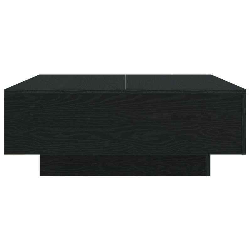 Couchtisch mit LED-Lichtern Schwarz Eiche 80x80x31 cm