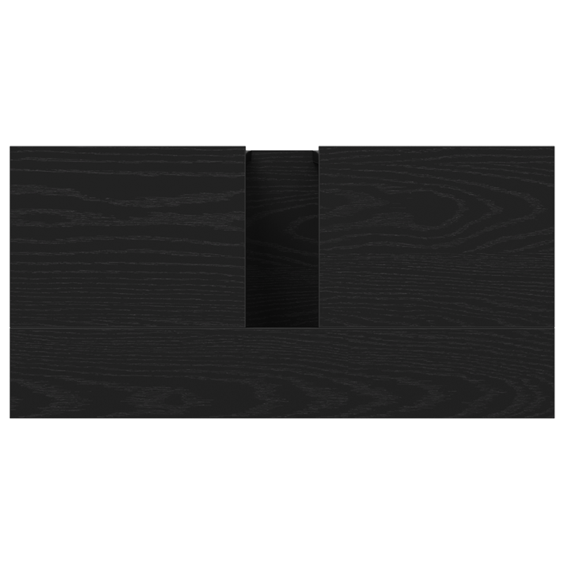 Badezimmer Waschbecken Schrank Schwarz Eiche 60x30x60 cm Werkstoff