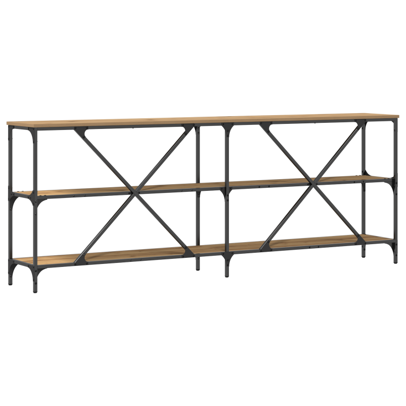 Konsolentisch Artisan Eiche 200x30x75 cm Ingenieurholz & Stahl