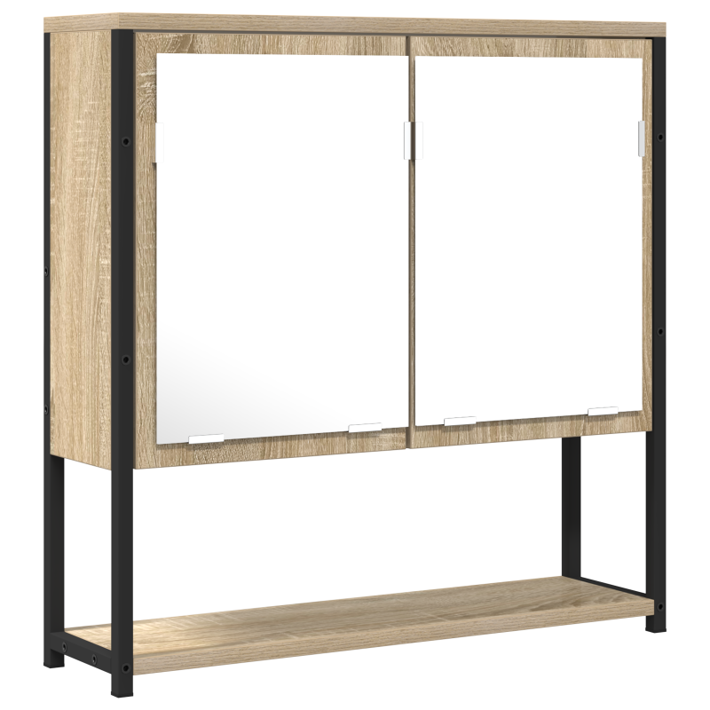 Badspiegelschrank Sonoma Eiche 60x16x60 cm aus Holzwerkstoff