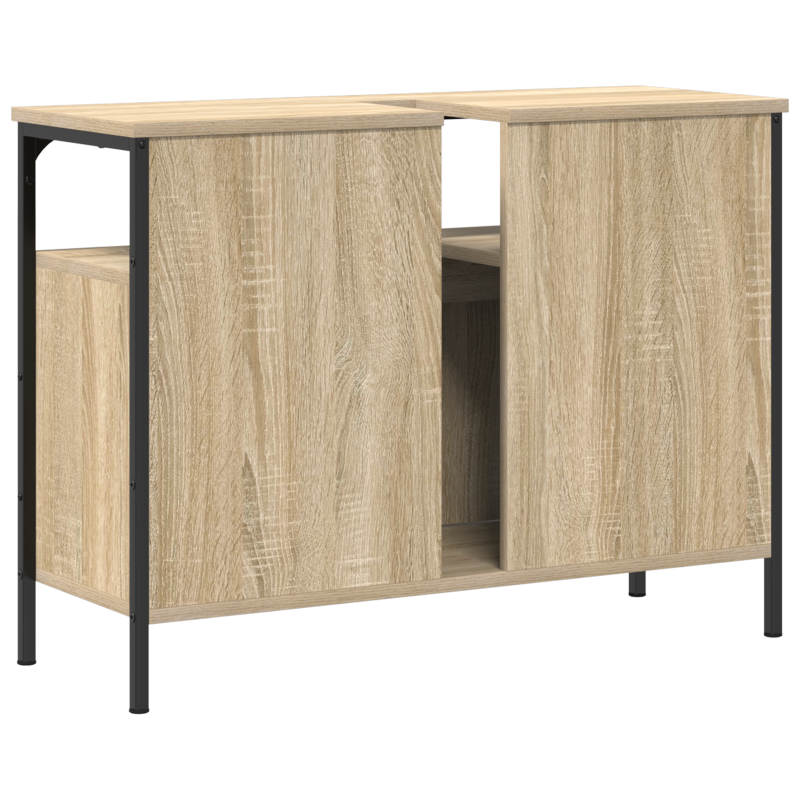 Waschbeckenunterschrank Sonoma Eiche 80x30x60 cm Spanplatte