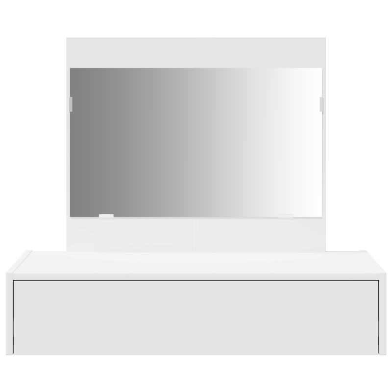 Wandhängender Schminktisch Weiß 83x40x70 cm