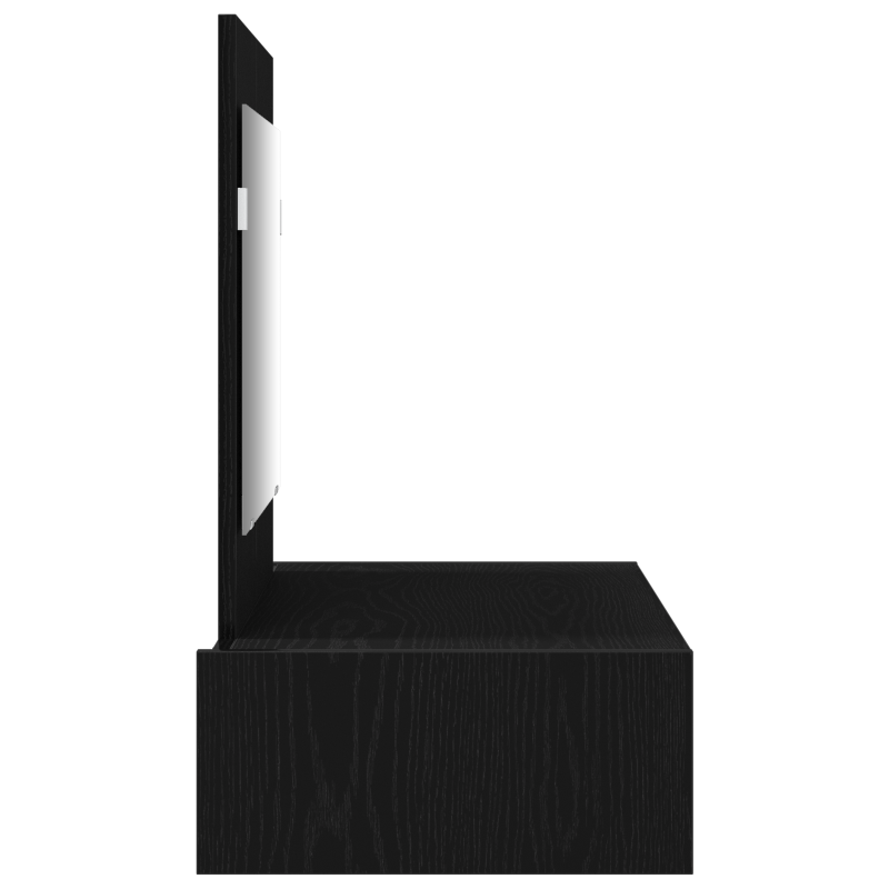 Wandmontierter Schminktisch Schwarz Eiche 83x40x70 cm