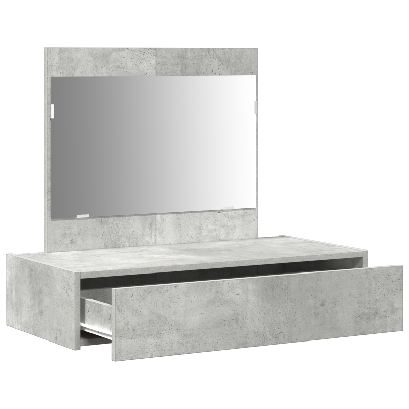 Wandhängender Schminktisch Beton Grau 83x40x70 cm